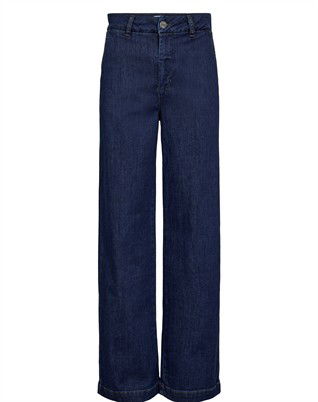 Nuamber Long Jeans - Dark Blue Denim 